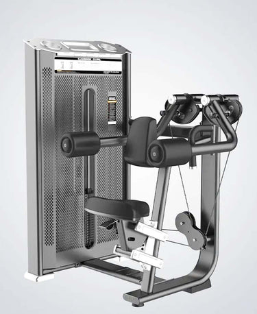 DHZ Fitness Lateral Raise - E7005 typically used for strength training, featuring a seat and adjustable backrest in a gym setting.